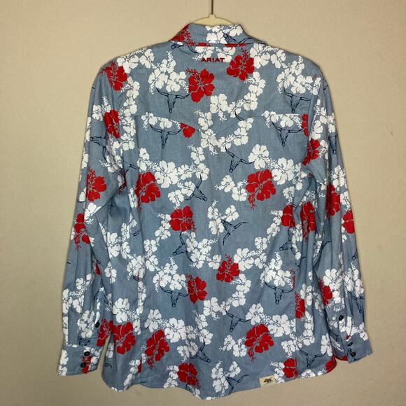 Ariat Women’s Western Aloha VentTEK Stretch Shirt  Long Sleeve Pockets NWT Sz M - Picture 5 of 16